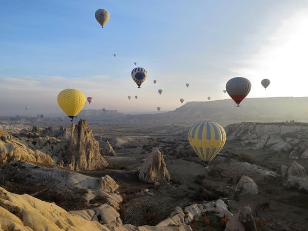 Mit dem Heißluftballon über Kappadokien