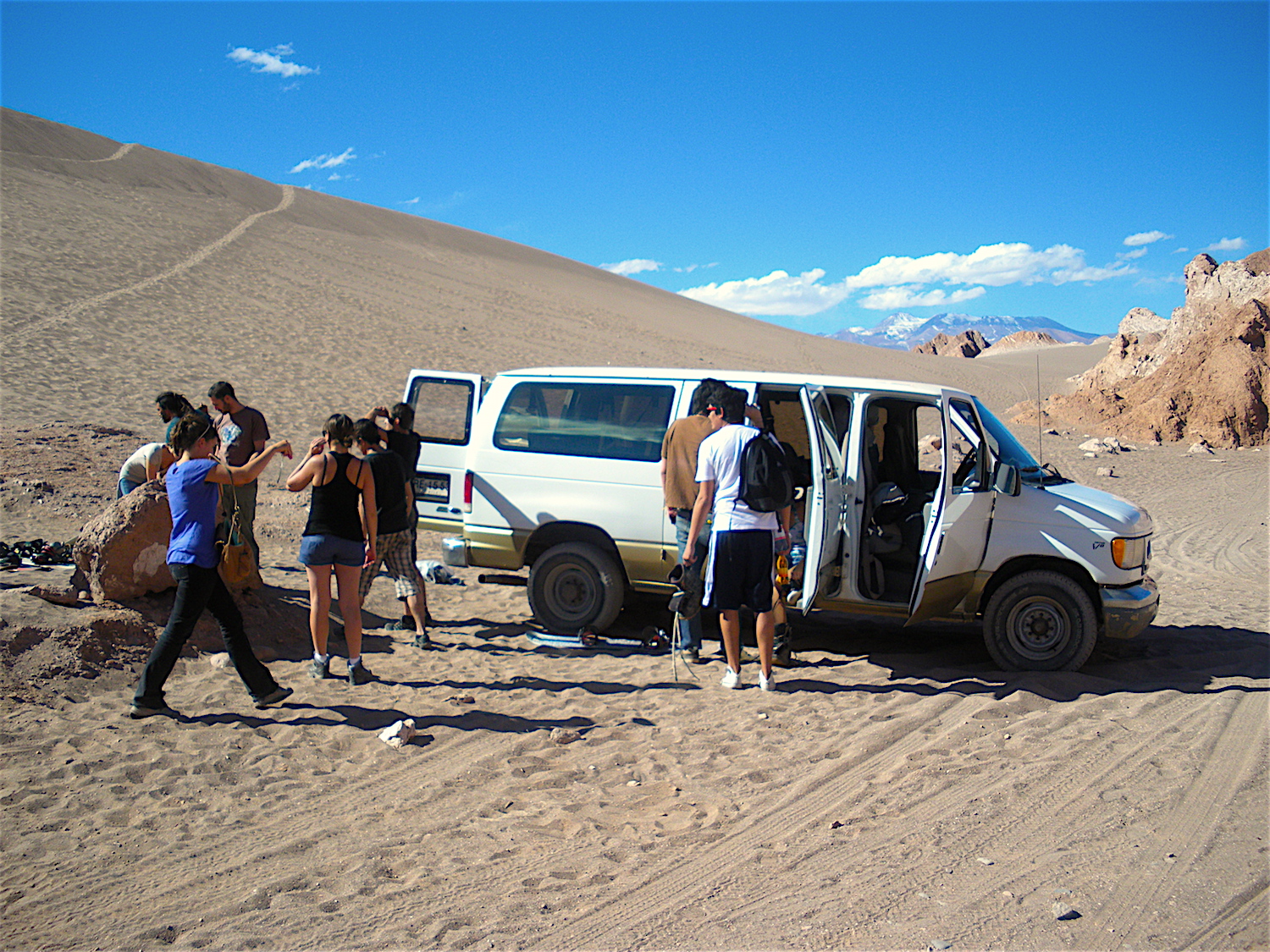 Vorbereitung zum Sandboarding