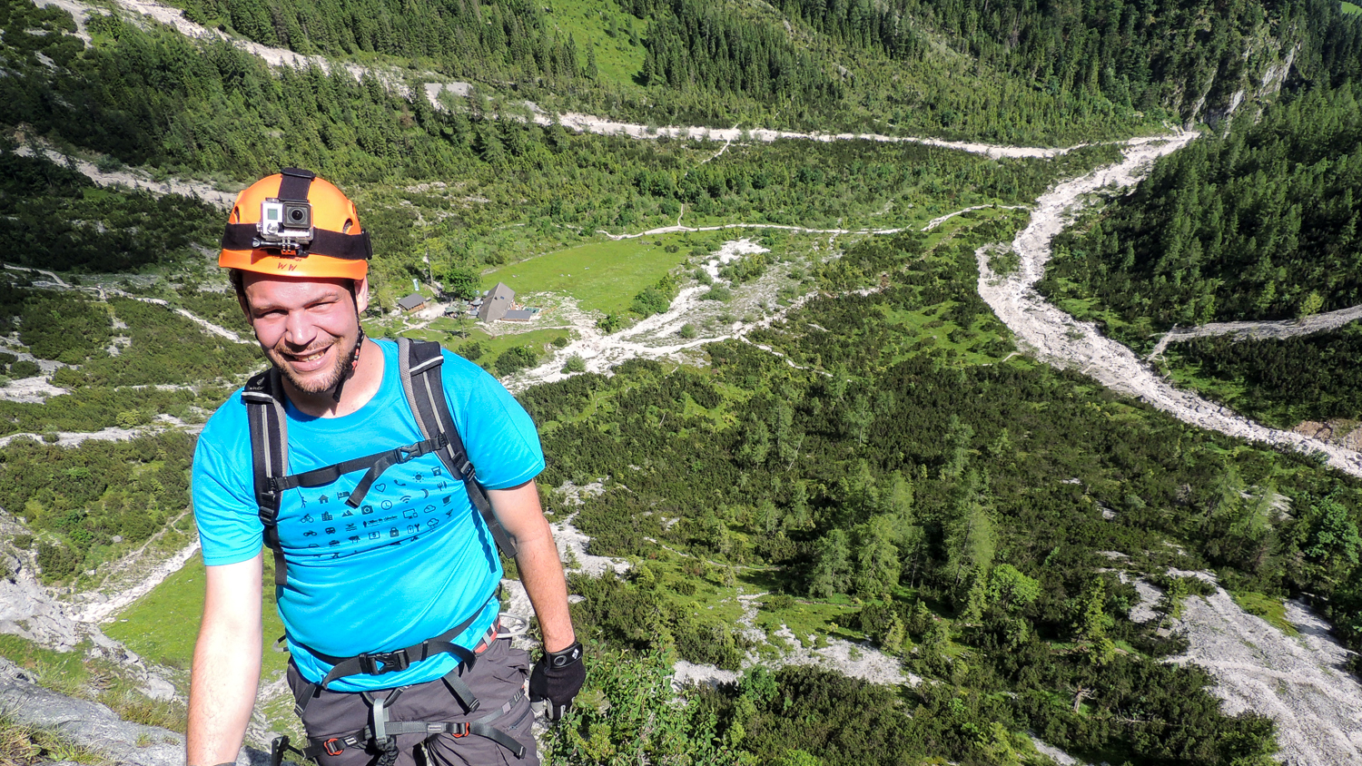 Dominik am Siega-Klettersteig