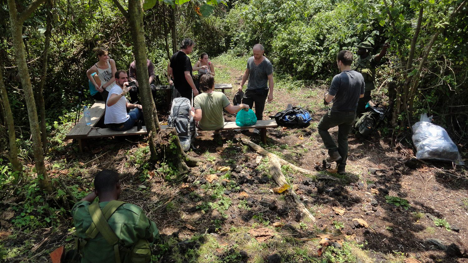 Erste Pause am Nyiragongo