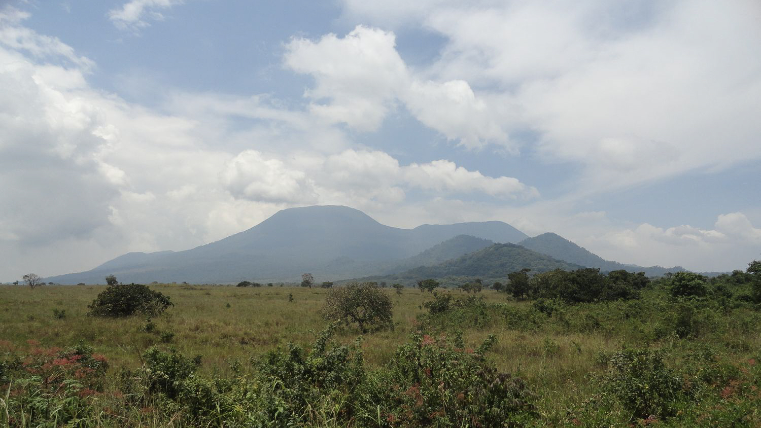 Nyiragongo Vulkan aus der Ferne