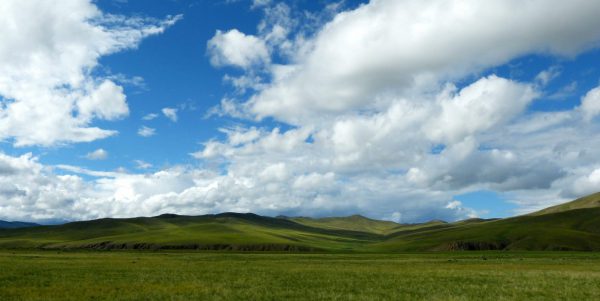 Weiß auf Blau