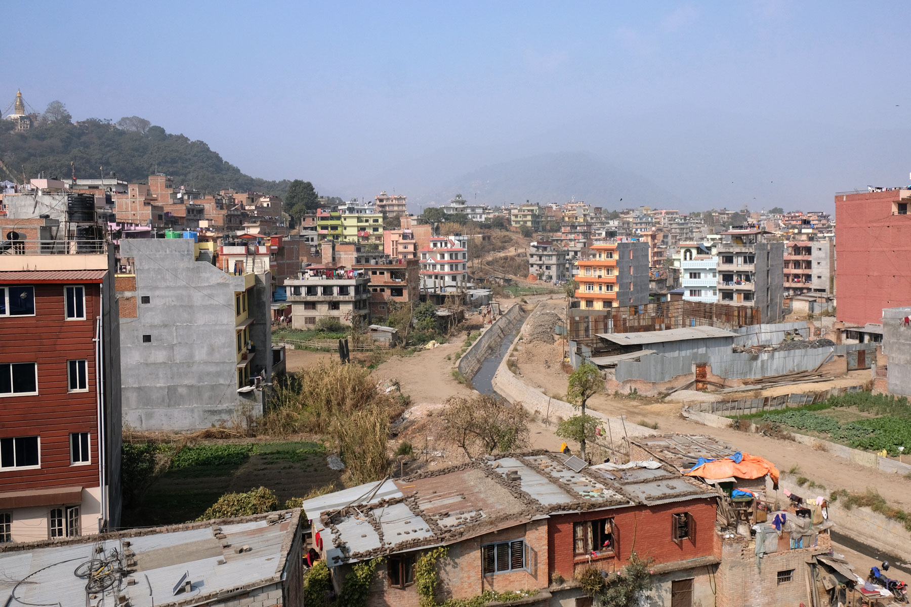 Häuser in Kathmandu in Nepal.